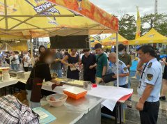 程对体育馆的美食街食物发卖摊位的食物原料存